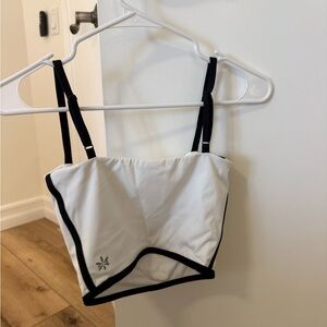 White and Black Strappy Top